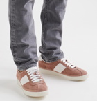 TOM FORD - Bannister Leather-Trimmed Suede Sneakers - Pink