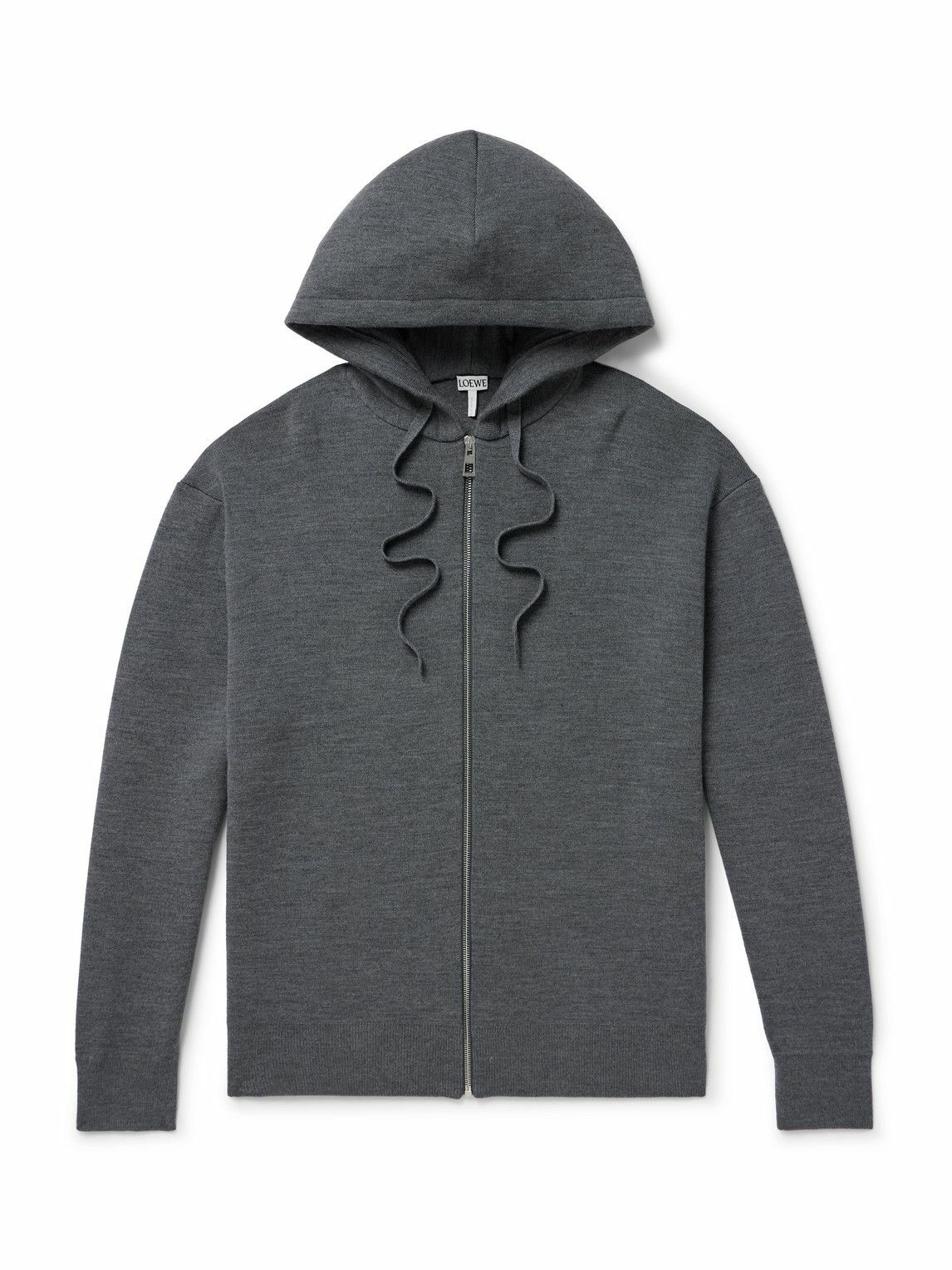 Loewe - Logo-Print Cotton-Jersey Hoodie - Gray Loewe
