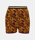 Dries Van Noten High-rise jacquard shorts