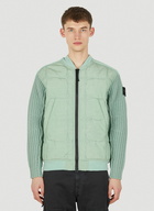 Compass Patch Bomber Jacket in Green