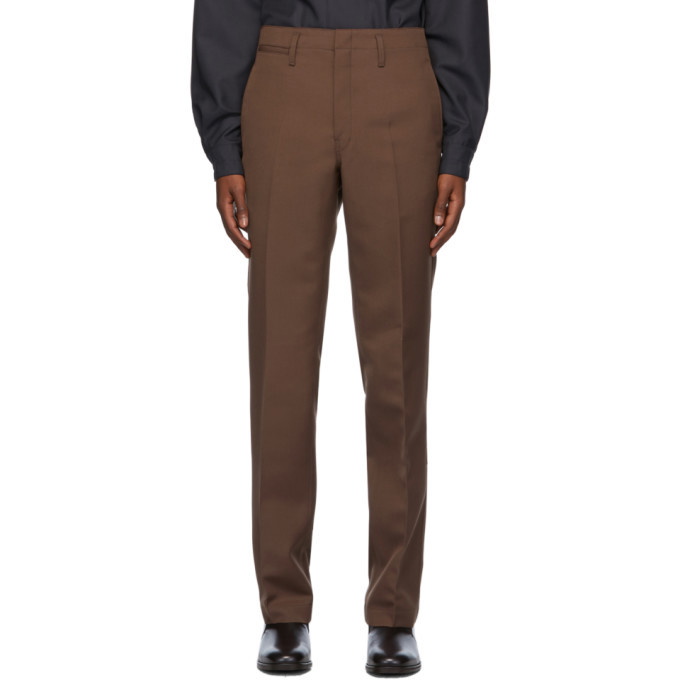 Photo: Lemaire Brown Straight-Leg Trousers