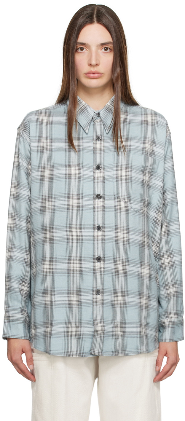 AMI Paris Blue Check Shirt AMI