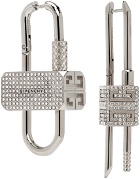 Givenchy Silver Lock Crystal Earrings