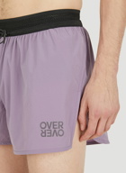 Logo Print Track Shorts in Purple