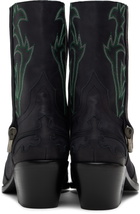 Enfants Riches Déprimés Black Cut Off Cowboy Boots