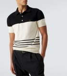 Valentino VLogo striped cotton polo sweater
