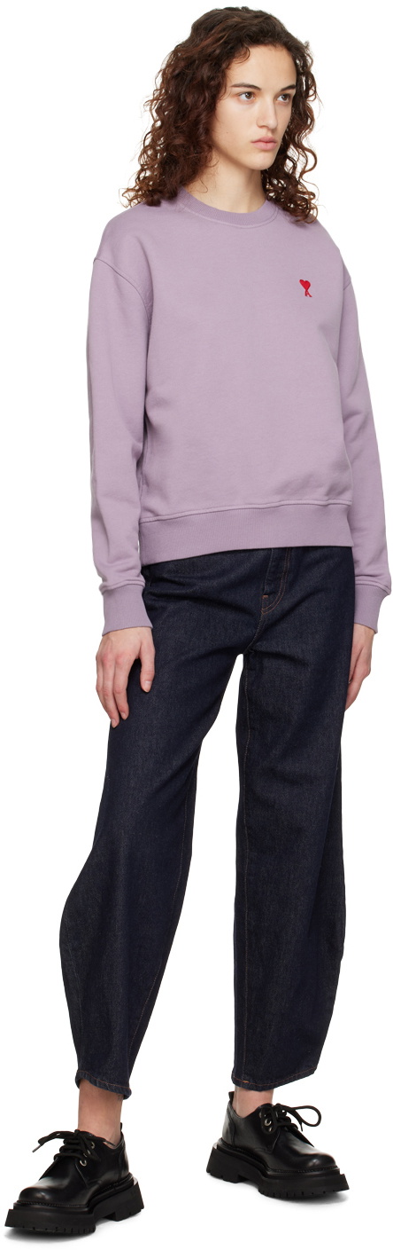 AMI Paris Purple Ami de Cœur Sweatshirt