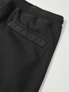 Stone Island - Straight-Leg Garment-Dyed Cotton-Jersey Drawstring Shorts - Black