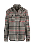 MC2 Saint Barth Woman Velvet Overshirt With Prince Of Wales Print