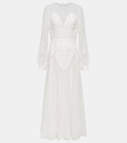 Elie Saab Lace-trimmed midi dress