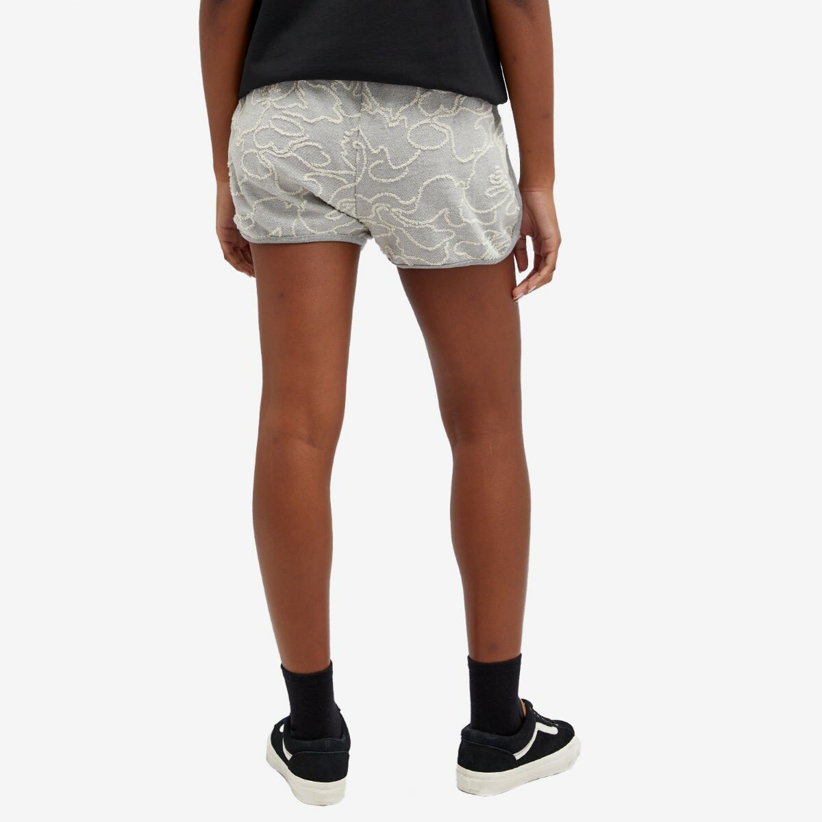 A Bathing Ape Women's Neon Camo Jacquard Shorts in Grey