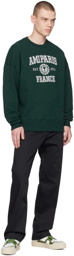 AMI Paris SSENSE Exclusive Green 'Ami Paris France' Sweatshirt