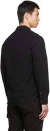 C.P. Company Black Gabardine Zipped Shirt