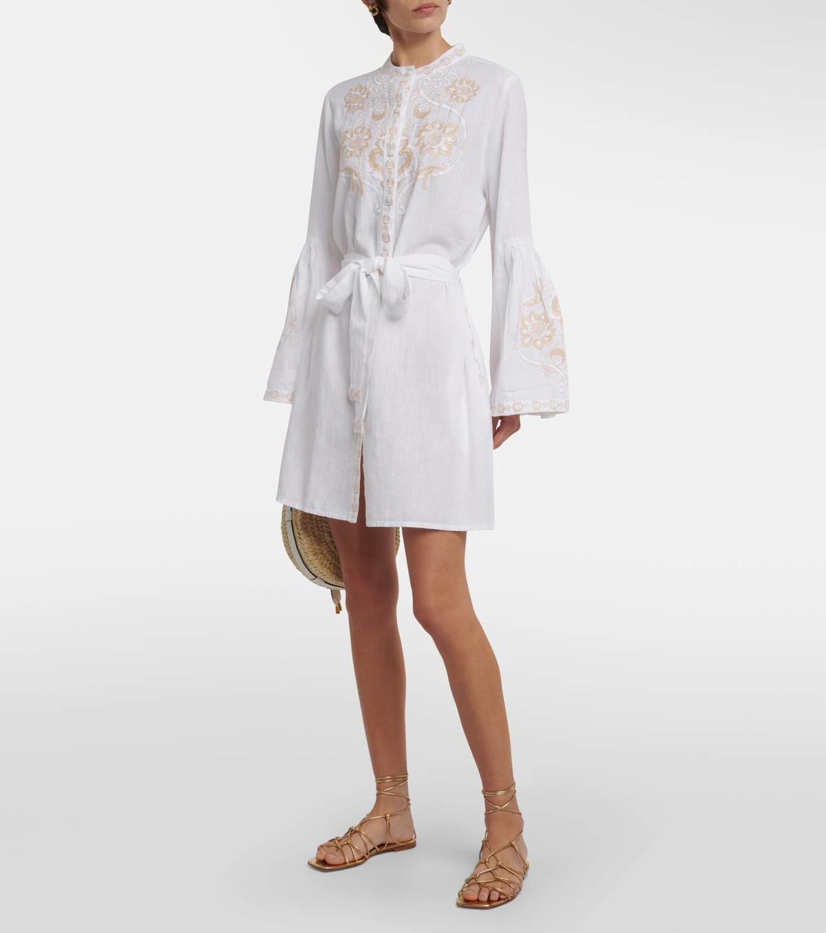 Melissa Odabash Everly embroidered cotton and linen mini dress Melissa  Odabash