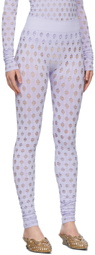 Maisie Wilen Purple Perforated Leggings