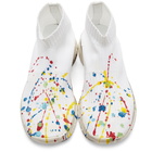 Maison Margiela White Paint Splatter Sock Sneakers