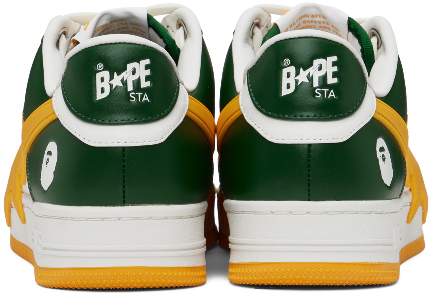 A Bathing Ape Sk8sta Mustard Yellow Men 11 Green Sneaker Shoe Casual‎ EUC A Bathing Ape BAPE Sk8 Sta Yellow for sale | eBay main image 4