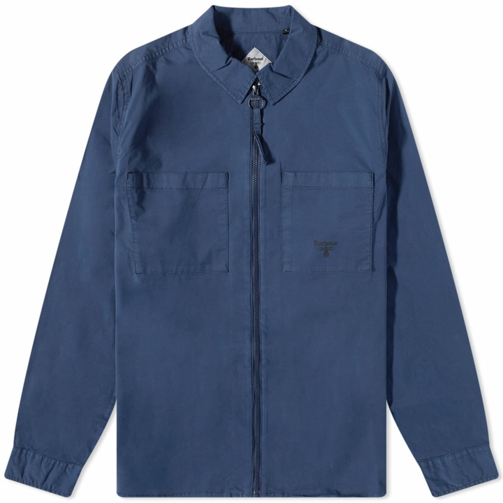 Photo: Barbour Men's Beacon Zip Overshirt in Insignia Blue