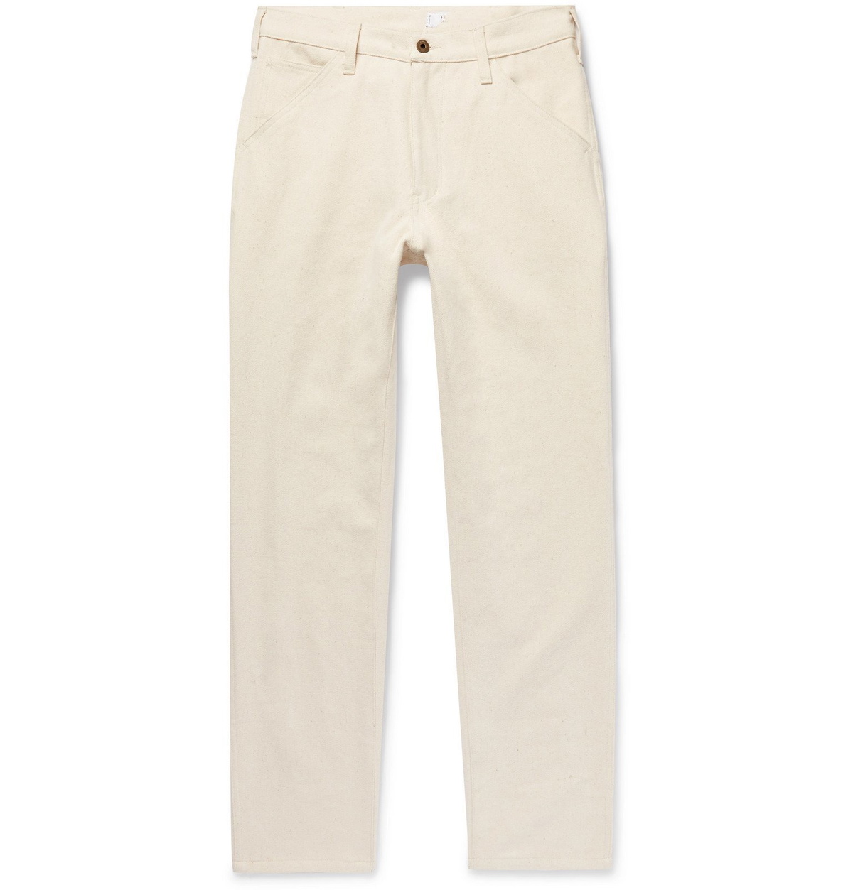 Freemans Sporting Club - Slim-Fit Brushed Cotton-Twill Trousers - Neutrals