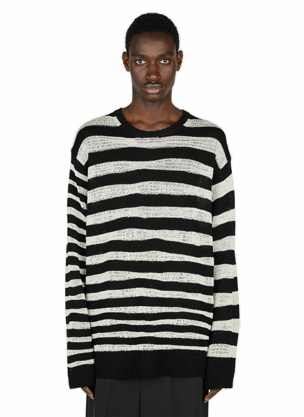 Photo: Yohji Yamamoto - Striped Sweater in Black