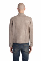 Salvatore Santoro Leather Jacket In Taupe Leather