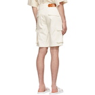 GCDS White Twill Cargo Shorts