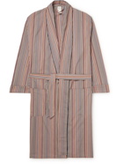 Paul Smith - Striped Cotton-Poplin Robe - Red