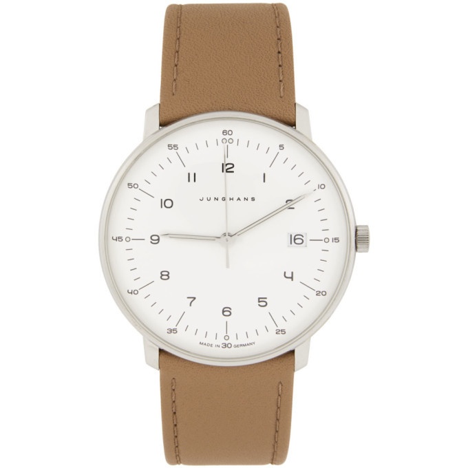 Photo: Junghans White and Tan Max Bill Quarz Watch