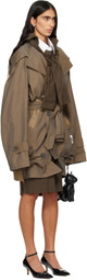 Maison MIHARA YASUHIRO Brown Reversed Front Trench Coat
