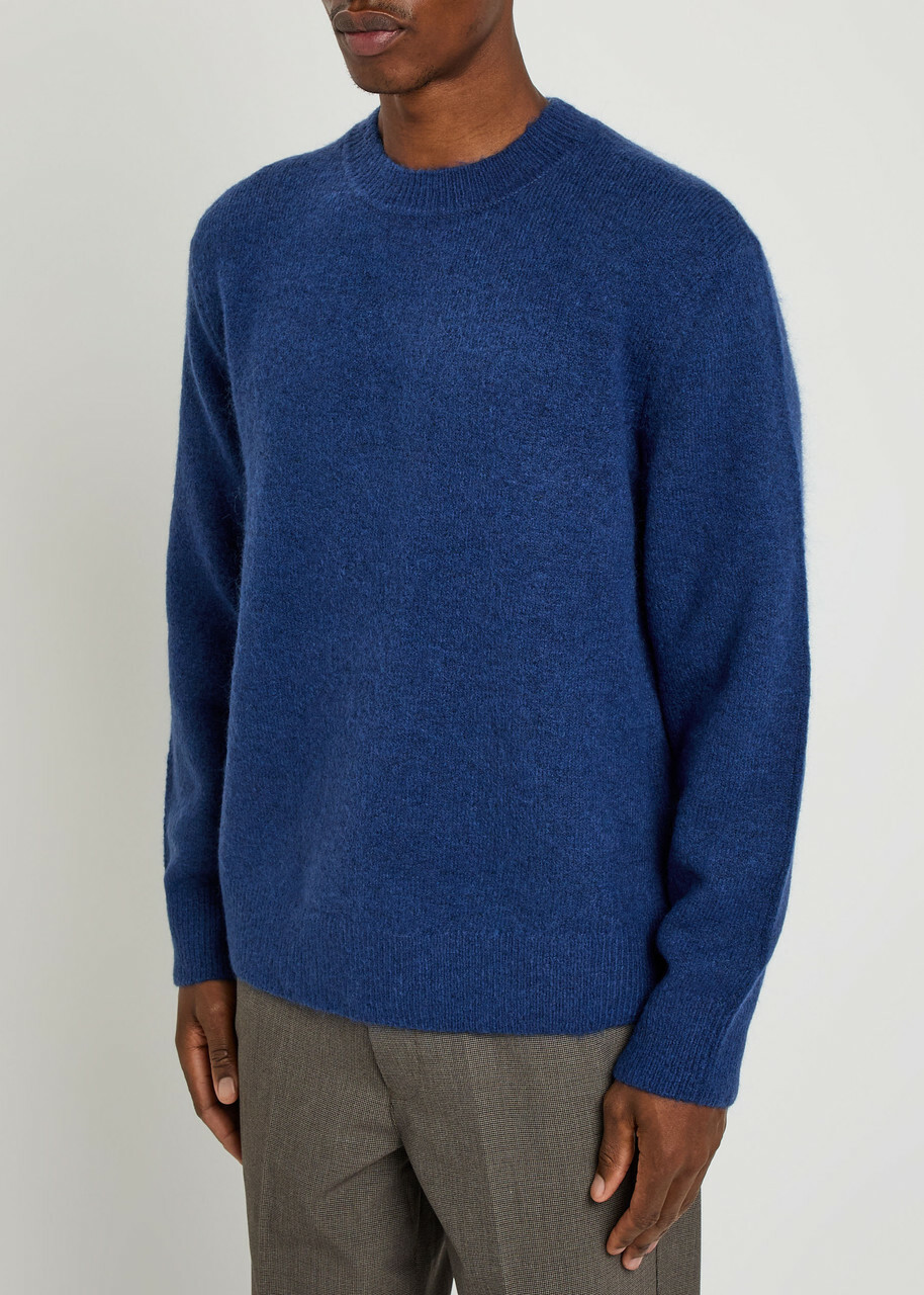 Wax London Wilde Wool-blend Jumper Blue