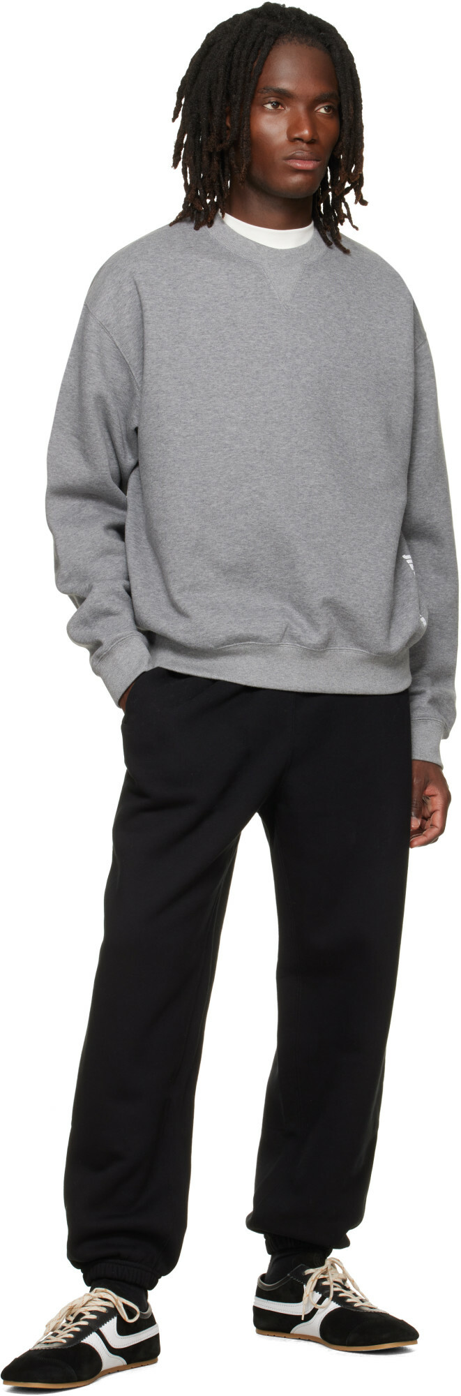 Jil Sander Gray Cotton Crew-Neck Sweatshirt