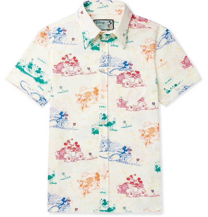 Photo: Gucci - Disney Printed Cotton Shirt - Neutrals