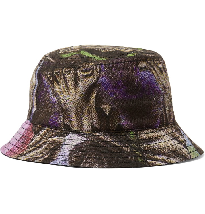 Photo: Acne Studios - Monster in My Pocket Printed Cotton-Twill Bucket Hat - Pink