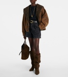 Isabel Marant Amiel leather-trimmed suede jacket
