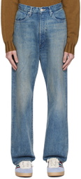 AURALEE Indigo Faded Jeans