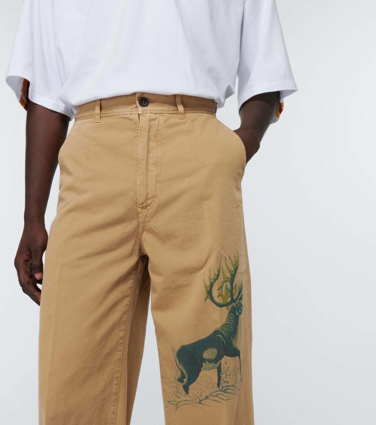 Incotex x Facetasm Printed wide-leg cotton pants