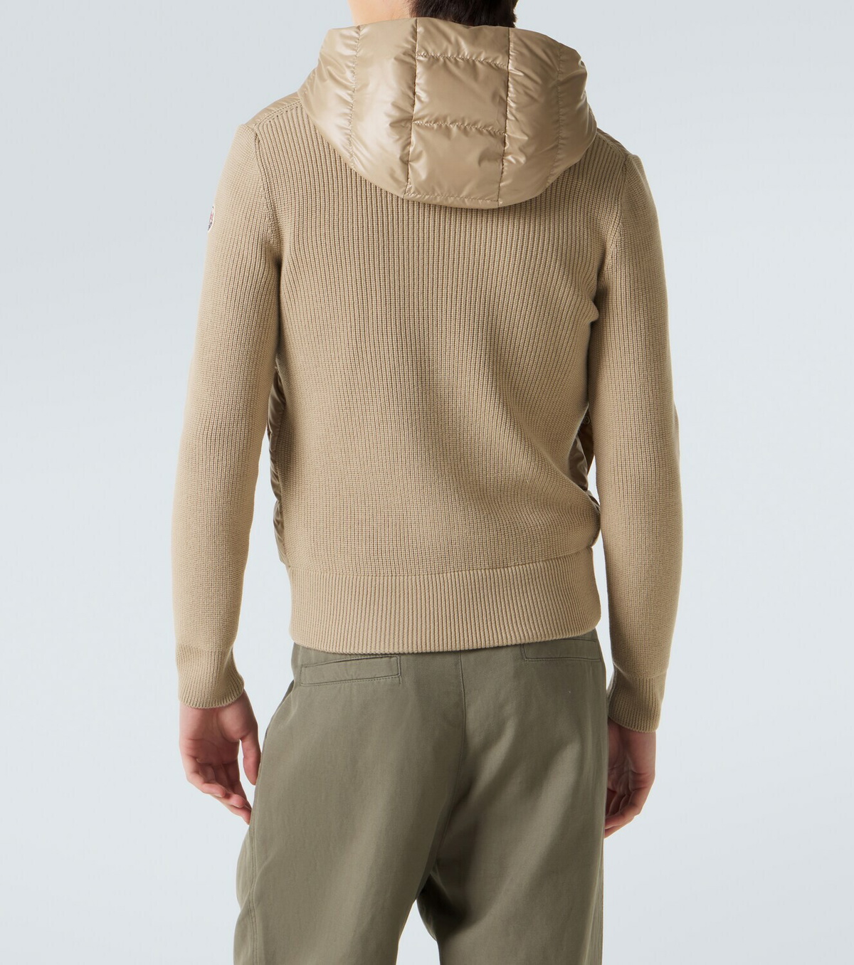 Moncler Tricot down-paneled virgin wool cardigan