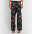 Desmond & Dempsey - Floral-Print Cotton Pyjama Trousers - Blue