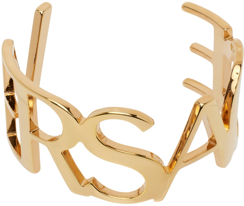 Photo: Versace Gold Logo Cuff Bracelet