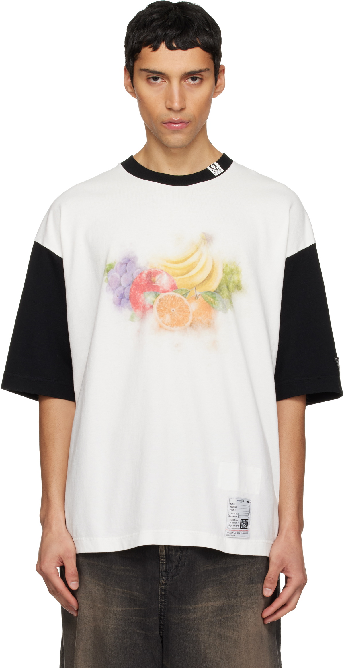 Maison MIHARA YASUHIRO ダックプリントTシャツ Maison MIHARA YASUHIRO - ダックプリントディストレスドTシャツ