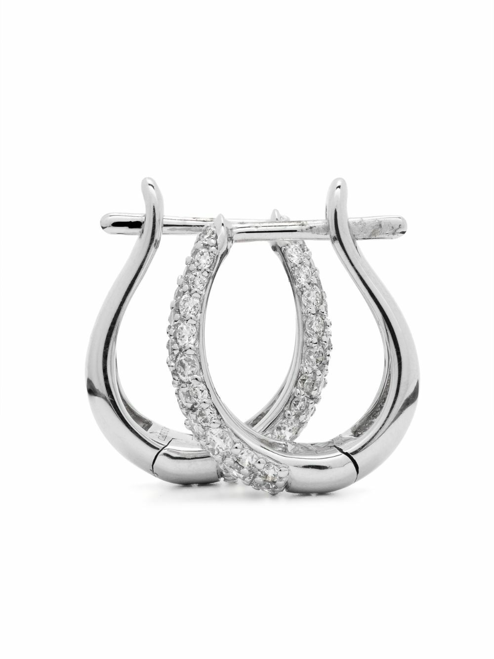 Dana Rebecca Designs 14K White Gold DRD Large Diamond Hoop Earrings
