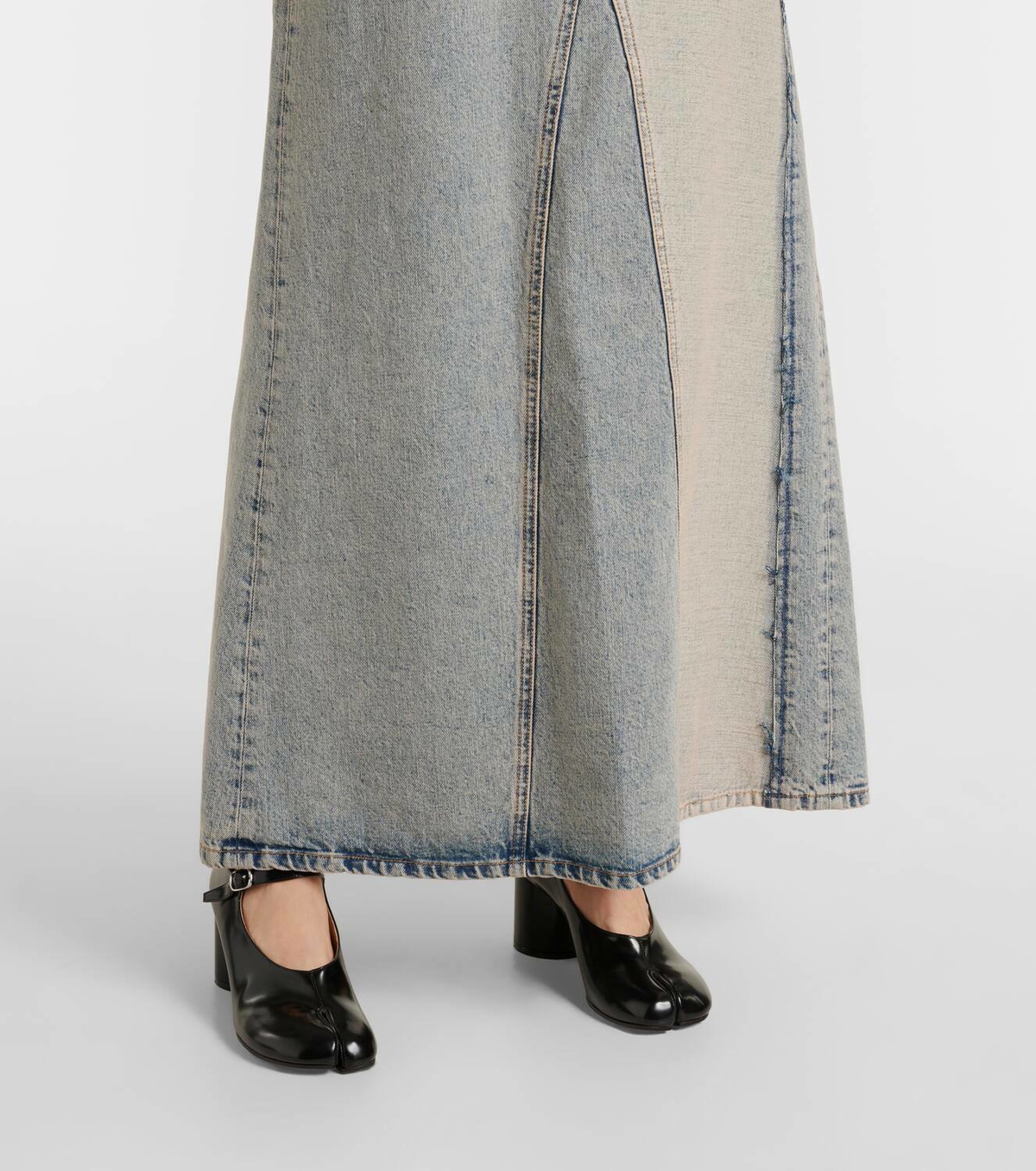 【MM6 MAISON MARGIELA】 Patchwork denim maxi skirt MM6 Maison Margiela Patchwork denim maxi skirt MM6 Maison