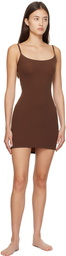 SKIMS Brown Fits Everybody Slip Minidress