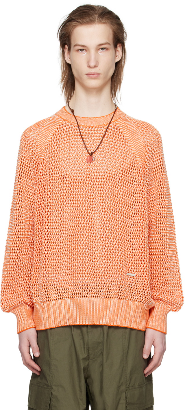 AFTER PRAY Orange Raglan Sweater