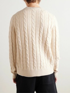 Acne Studios - Kelvir Face Cable-Knit Wool-Blend Sweater - Neutrals