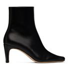 Staud Black Leather Eva Boots