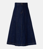 Veronica Beard Alix denim midi skirt