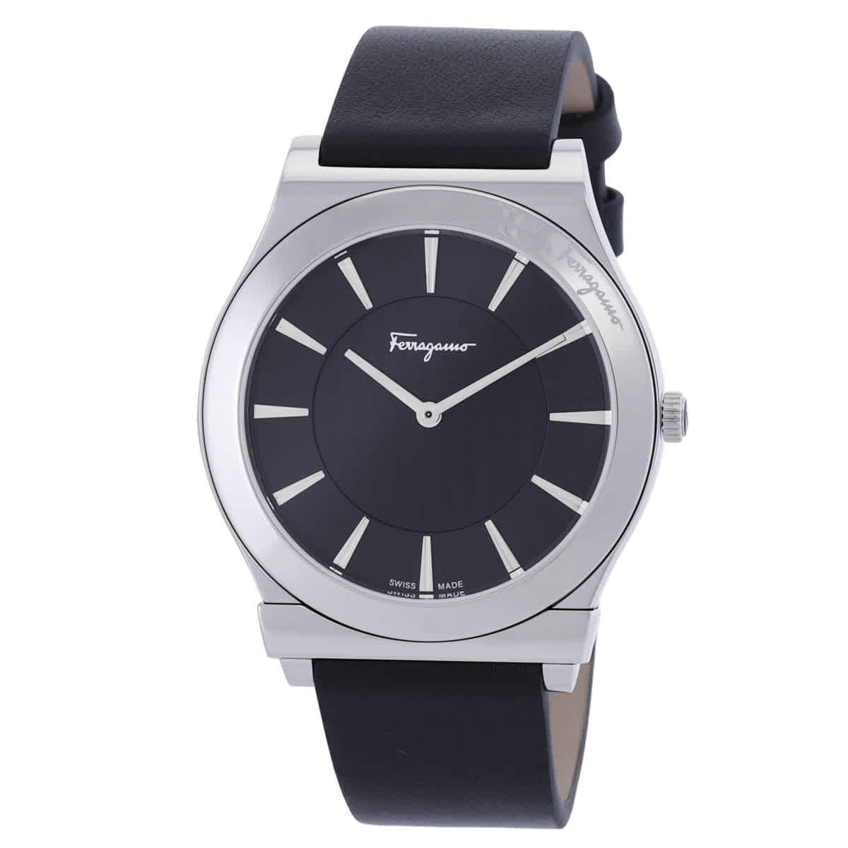 Ferragamo 1898 Slim Quartz Black Dial Mens Watch SFPE00519