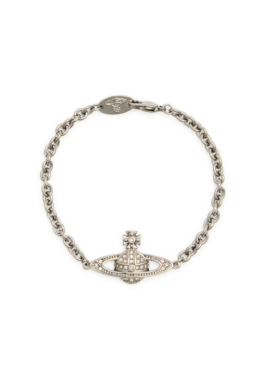 Vivienne Westwood Mini Bas Relief orb Bracelet Dark Grey Vivienne