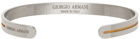 Giorgio Armani Silver & Gold Stripe Cuff Bracelet
